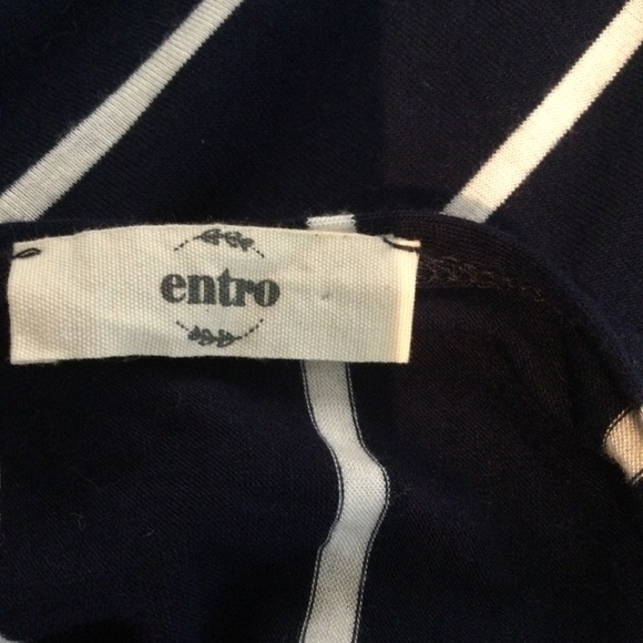 Entro Navy Striped Top Large - Picture 4 of 4